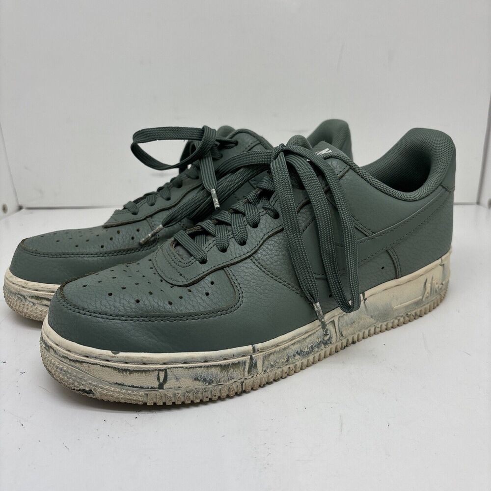 Nike Air Force 1 AJ9507 300 Mens Low Clay Green Marble Size 8 - NICE - Picture 2 of 11